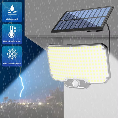 Lampes solaires 234LED lumières de sécurité solaires capteur de mouvement de jardin extérieur 3 Modes étanche Split solaire lumières murales d'inondation Garage