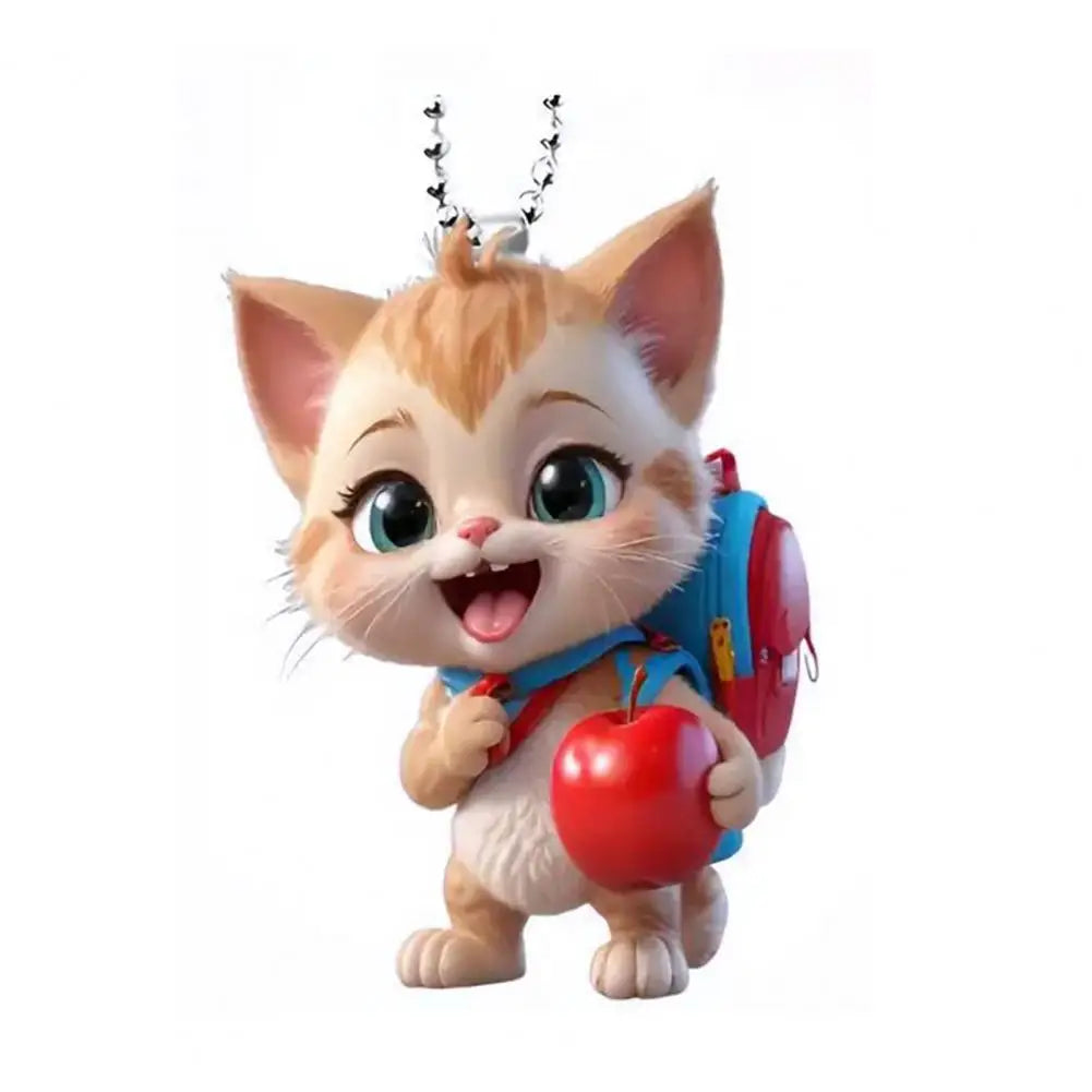 Acrylic Cat Charm for Car Realistic Cat Pendant Car Ornament Hanging Decor for Car Lovers Acrylic Charm Party Festival Gift