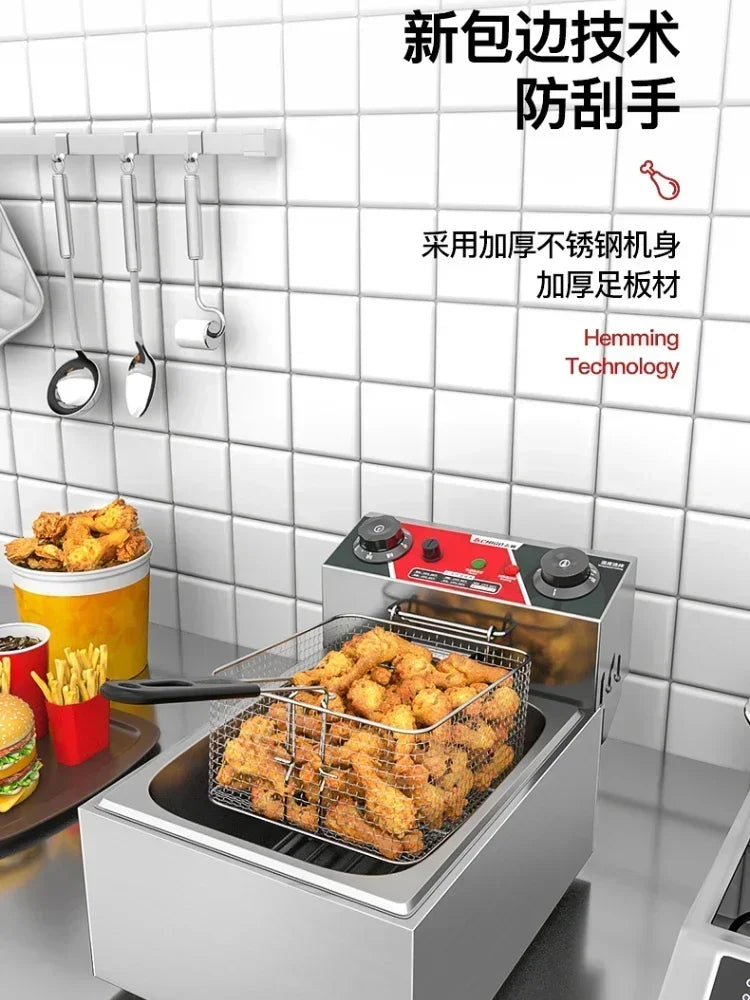 Friteuse Électrique 220V pour Cuisine, Friteuse à Frites Commerciale, Minuteur, Arfrai 10L Ar CW