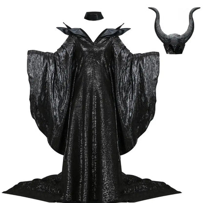 Angelina Jolie Costume Helmet Movie Mistress of Evil Cosplay Costume Women Halloween Outfits Party Suit