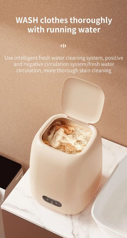 Mini Washing Machine,9L Capacity，Portable Home Dormitory Underwear Socks Elution Washer,3 Major Cleaning And Care Modes