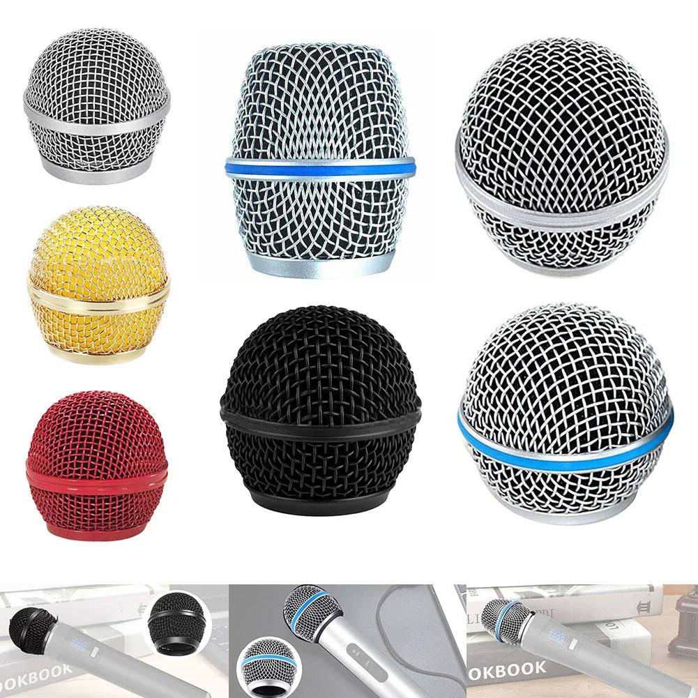 Tête de remplacement de Microphone en acier, 1 pièce, couvercle de Grille de micro pour 58 microph pour Shure Beta, accessoires de remplacement de Microphone