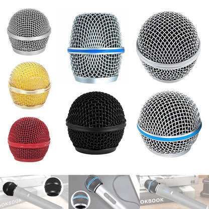 Tête de remplacement de Microphone en acier, 1 pièce, couvercle de Grille de micro pour 58 microph pour Shure Beta, accessoires de remplacement de Microphone