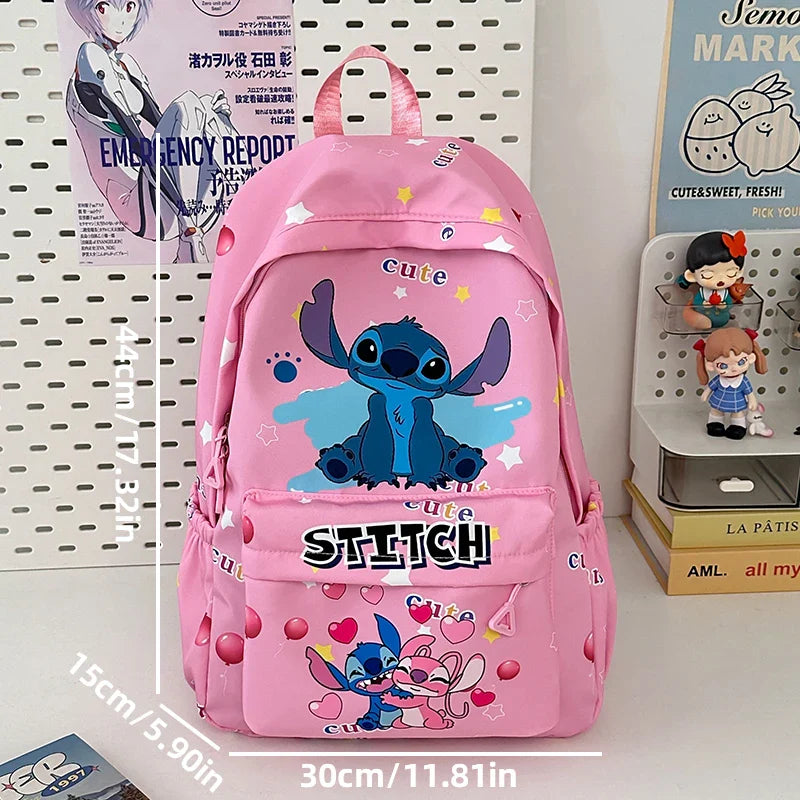 Stitch Print Backpack, Large Capacity SchoolBag, Ideal for Daily & Travel Essentials, Gift Bag, School Backpack, Travel Daypack