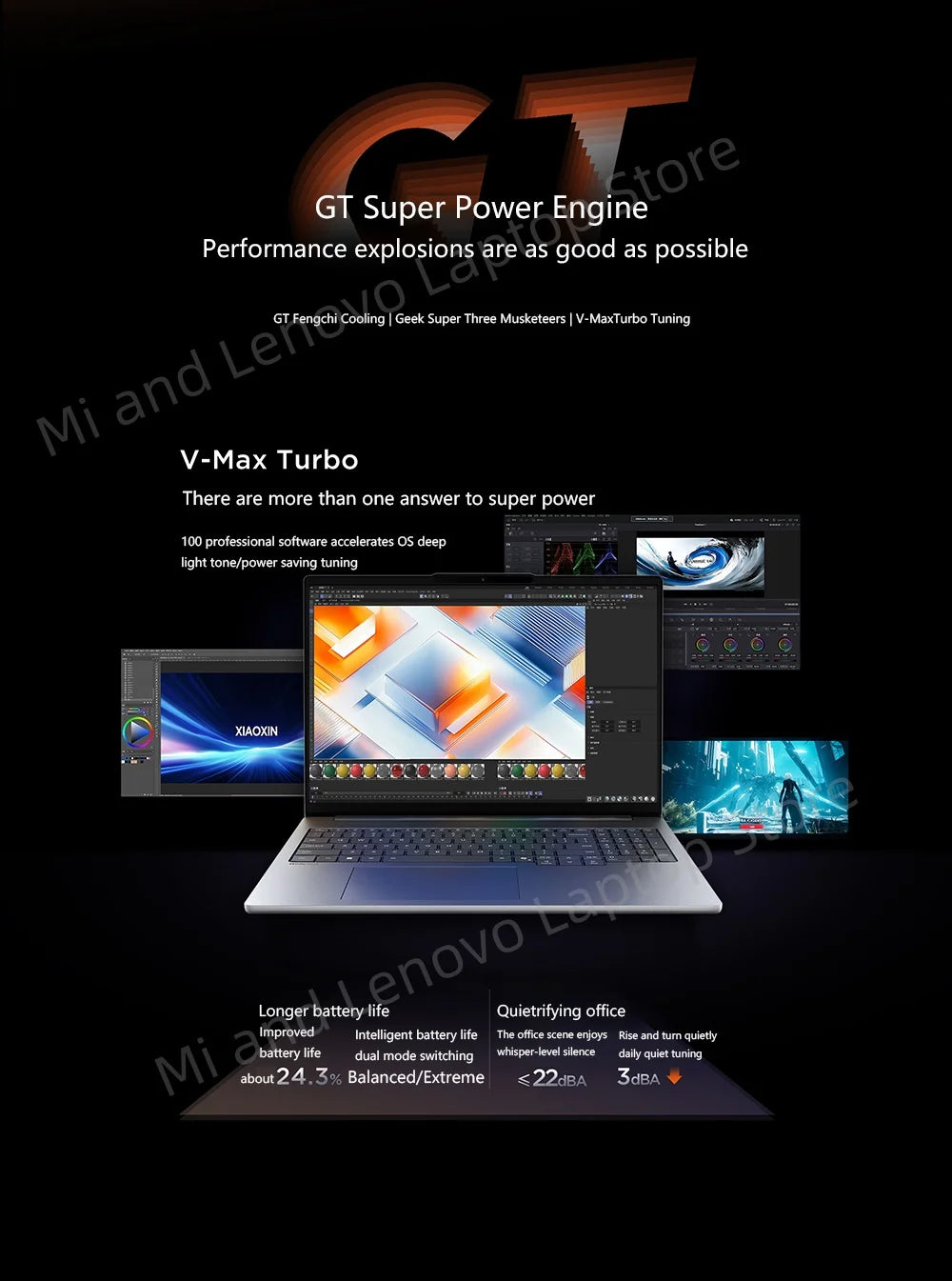 Lenovo Xiaoxin Pro 16 2025 GT AI 7 H 350/AI 9 H 365 16 pouces 32 Go 1 To 2.8K 120Hz OLED Gris