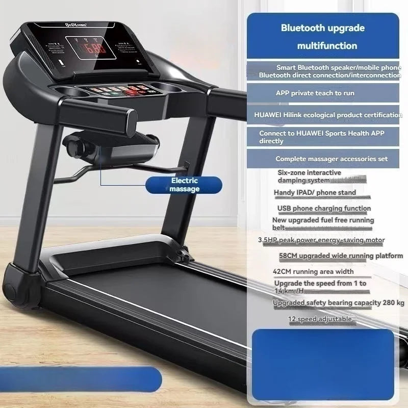 Tapis de course pliable multifonctionnel, mini tapis de course à domicile, équipement d'exercice intérieur, maison pliante de gym, 220V