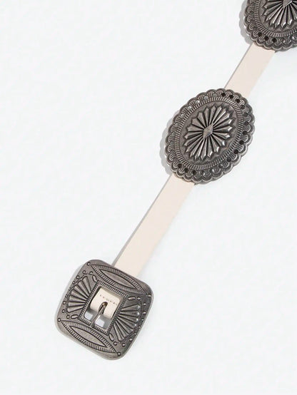 Ceinture robuste en métal sculpté pour femmes, 1 pièce, Style Punk, accessoire Cowboy Cowgirl, Boho