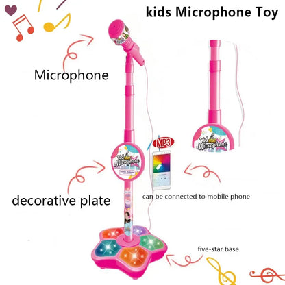 Musical Microphone Speaker With Popular Song Music Instrument Toys Brain-Training Educational Toy Birthday Gift for Girl Boy