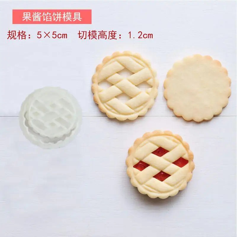 Emporte-pièce en plastique pour sandwich à la confiture, moule à strass 3D, timbre à strass de Noël pressable, décor de gâteau du Nouvel An, fournitures de cuisson