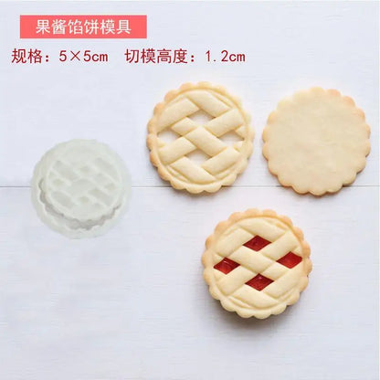 Emporte-pièce en plastique pour sandwich à la confiture, moule à strass 3D, timbre à strass de Noël pressable, décor de gâteau du Nouvel An, fournitures de cuisson