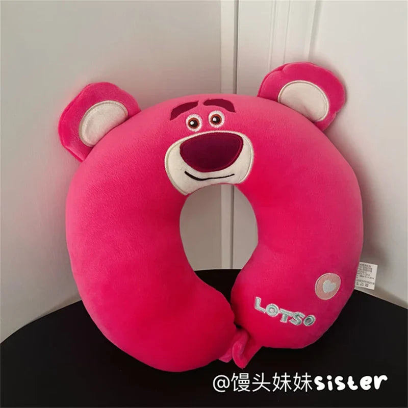 Cartoon Stitch U-shaped Neck Pillow Kawaii Stuffed Anime Comfortable Alien Sullivan Nap Pillow Airplane Travel Pillow Xmas Gifts