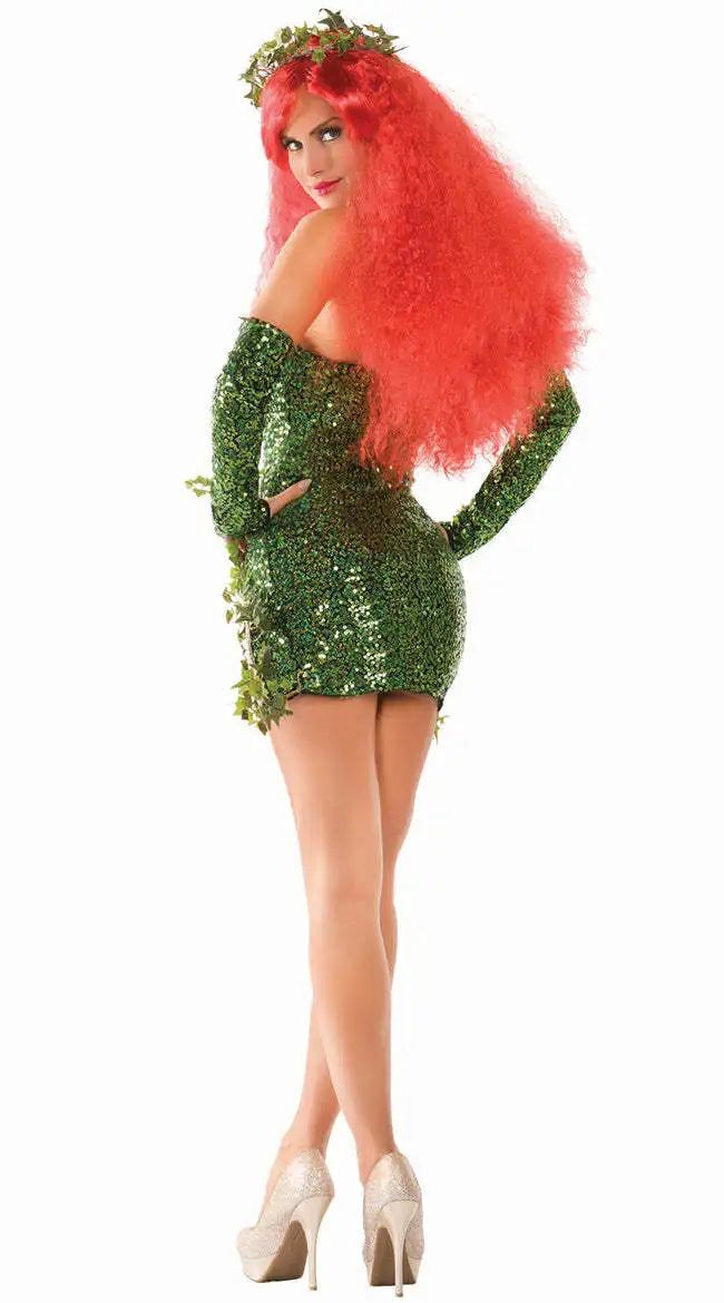 2025 European and American Costumes Adult Leaves Halloween Costumes Dance Dresses