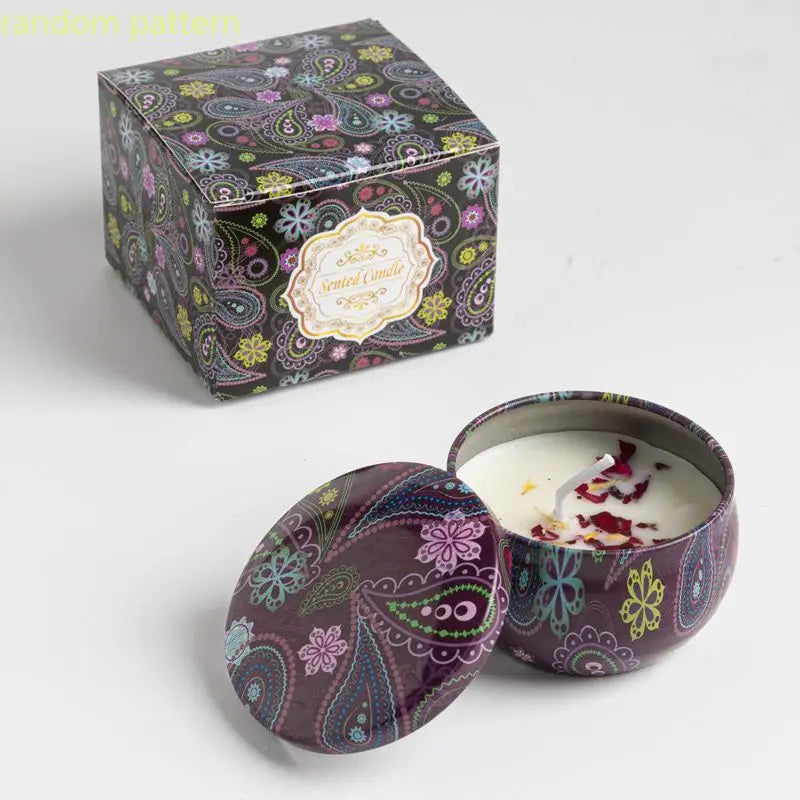 Bougies parfumées Osmanthus Gardenia avec pétales, petites bougies parfumées romantiques pour cadeaux d'anniversaire de filles, aromathérapie pour la maison