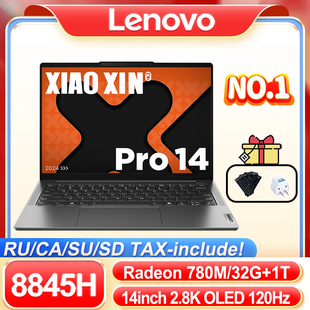 【HOT】Lenovo Xiaoxin Pro 14 8845H/780M 32G+1T 14inch 2.8K OLED 120Hz Screen