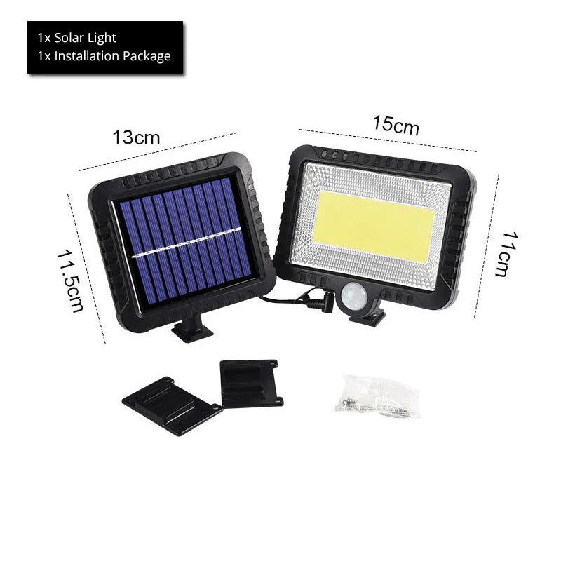 Applique Murale Solaire avec Capteur de Mouvement, Imperméable Conforme à la Norme IP65, Éclairage d'Extérieur à T-shirts d'Massage, Idéal pour un Jardin, une Cour, une Rue ou un Porche