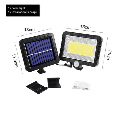 Applique Murale Solaire avec Capteur de Mouvement, Imperméable Conforme à la Norme IP65, Éclairage d'Extérieur à T-shirts d'Massage, Idéal pour un Jardin, une Cour, une Rue ou un Porche