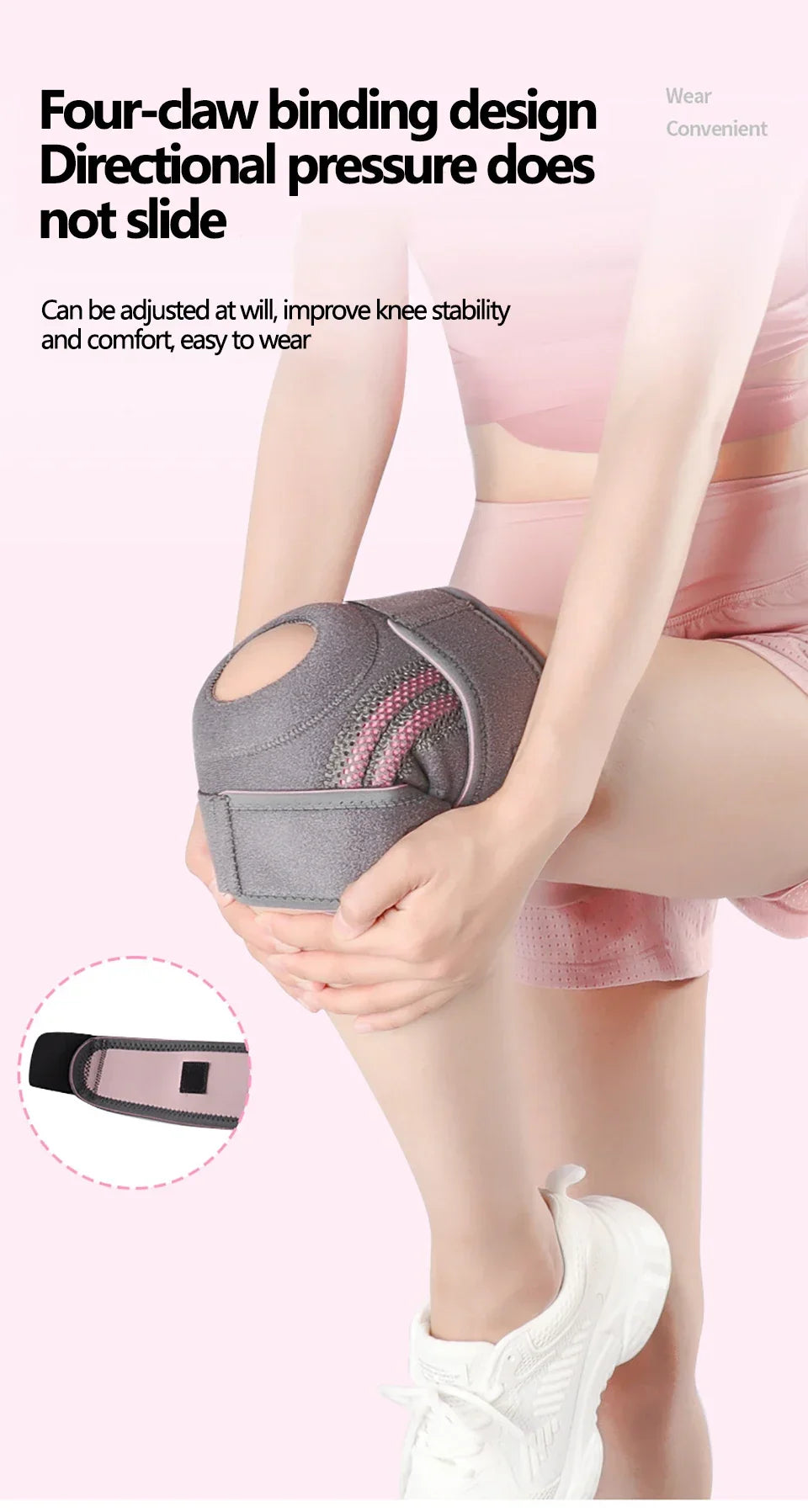 1PC genouillère orthopédique genouillère soutien douleur articulaire Relif rotule protecteur réglable Sport genouillère garde ménisque Ligament