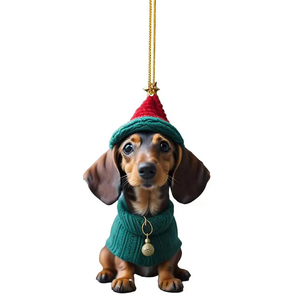 Cute Dog Car Hanging Home Tree Pendant Halloween Christmas Tree Pendant Home Decoration Window Car Ornament Backpack Ornament