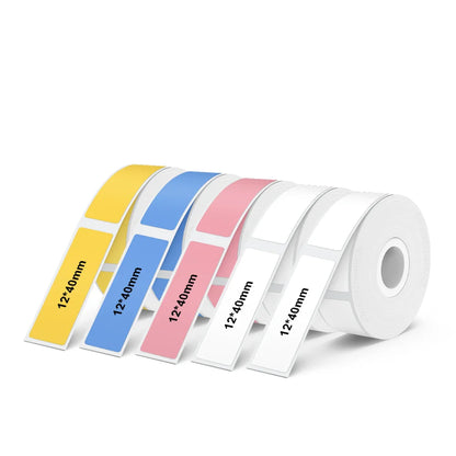 Inkless Label Printer P12 Portable Mini Printer Bluetooth Wireless Thermal Printer Auto Cut Labeling Machine or 5PK Label Rolls