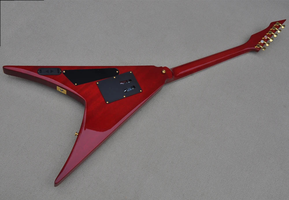 Custom High Quality 6-string Electric Guitars with Gold Tremolo Bridge, Red Body, Custom Offer