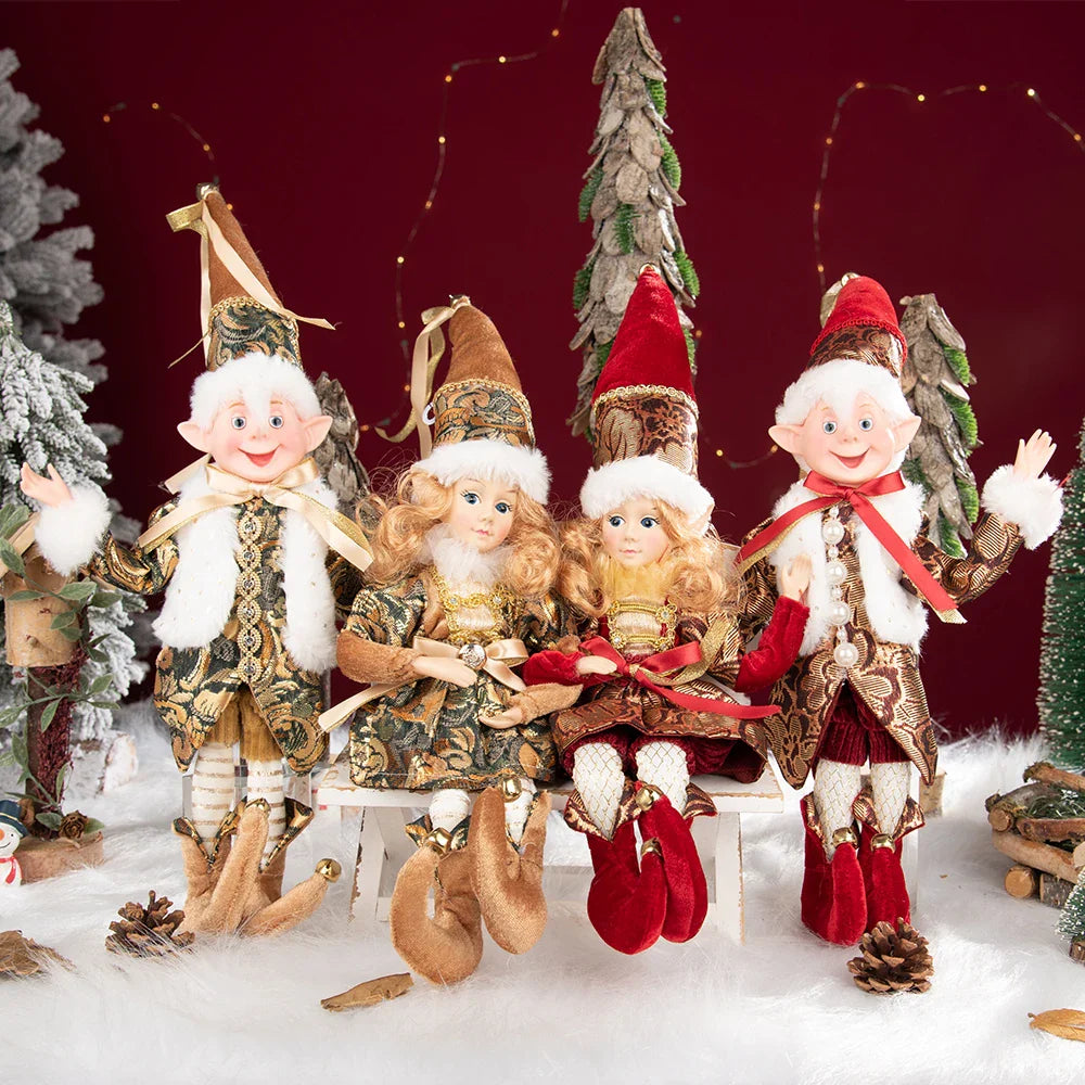 1 Pair Christmas Tree Decorations Cute Angel Doll Girl Pendant Navidad 2024 New Year Christmas Tree Ornaments Xmas Gift For Kids