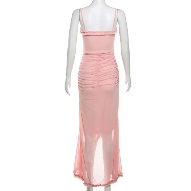 Avrilyaan Hollow Out Split Sexy Dress Women Irregular Elegant Evening Party Long Dresses Backless Bodycon Summer Dress Vestidos