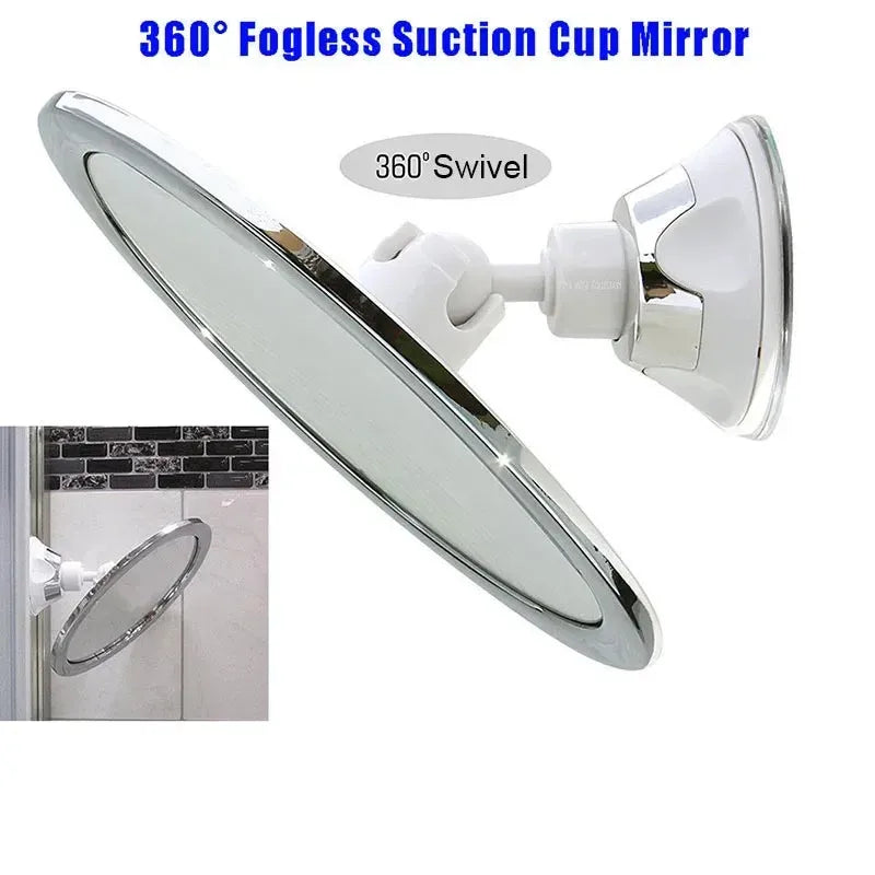 Miroir de maquillage sans buée avec support ventouse, miroir de rasage de douche rotatif à 360 degrés, miroir de maquillage cosmétique pour femmes, fournitures de salle de bains