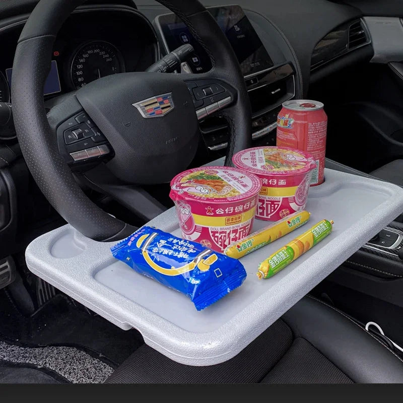 Table universelle pour voiture, volant, chariot de travail, boisson, café, plateau, ordinateur portable, support de bureau, siège, Table, accessoire de voiture