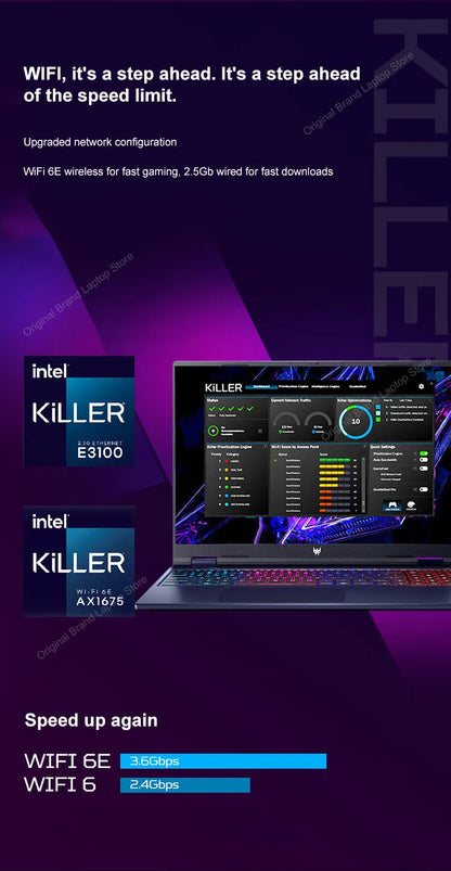 2024 Acer Predator Neo Gaming Laptop 16 Inch 2.5K 180Hz IPS Screen Notebook i9-14900HX 32GB 1TB RTX4060 Netbook Laptop Computer