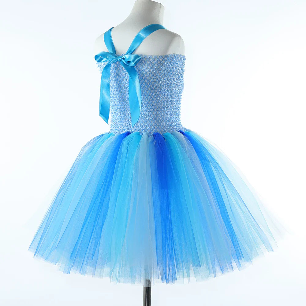 Costume Bingo Bluey pour filles, robe tutu chien de berger de dessin animé, costumes d'animaux chien chiot pour enfants, tout-petits, fête d'Halloween