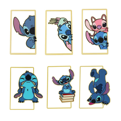 Stitch Love Artificial Leather Corner Bookmark for Friends, Family, Teachers, Teenagers, Kawaii Book Accessories, Creative Gifts