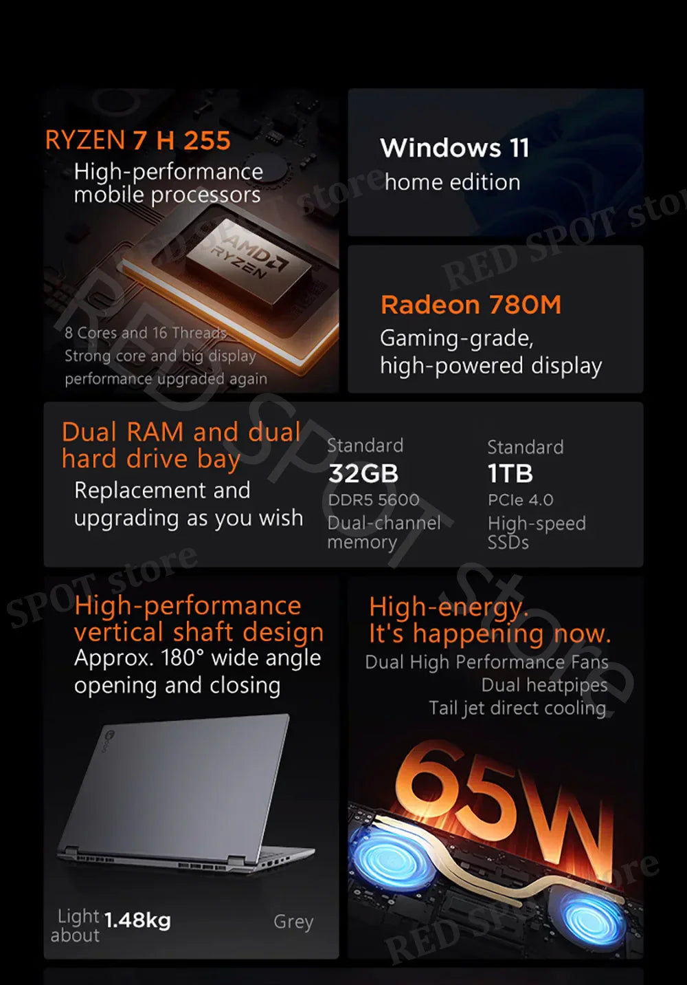 Lenovo Lecoo Pro14 2025 Laptop  R7 H255 32GB+1TB 14'' 2.8K 120Hz