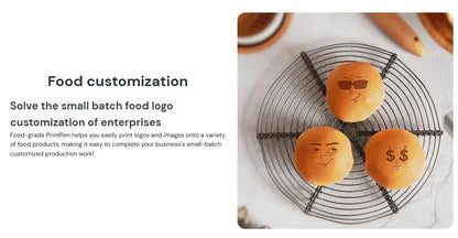 Evebot Food-grade Portable PrintPen Handheld Inkjet Printer Specifically for Food Surfaces Perfect for Coffee Macaron Cakes
