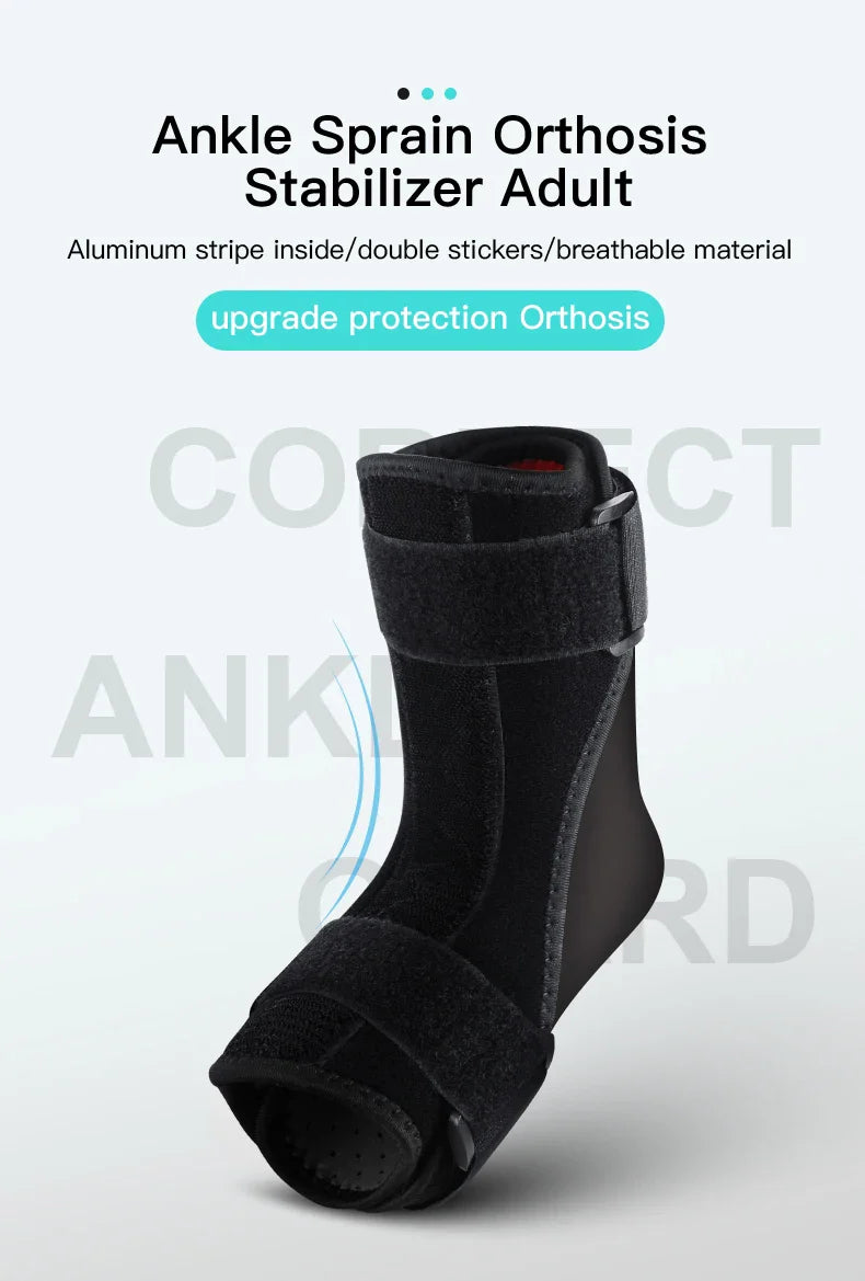 Protection contre les entorses de la cheville, orthèses de pied tombant, supports de voûte plantaire, supports de pied, soins podologiques, attelles de cheville, attelles de cheville