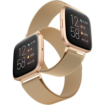 Metal Magnetic Loop Strap For Fitbit Versa 1/Versa 2/versa 3/Versa 4 Band Bracelet Wristband For Fitbit Versa Lite/Sense 2 Belt