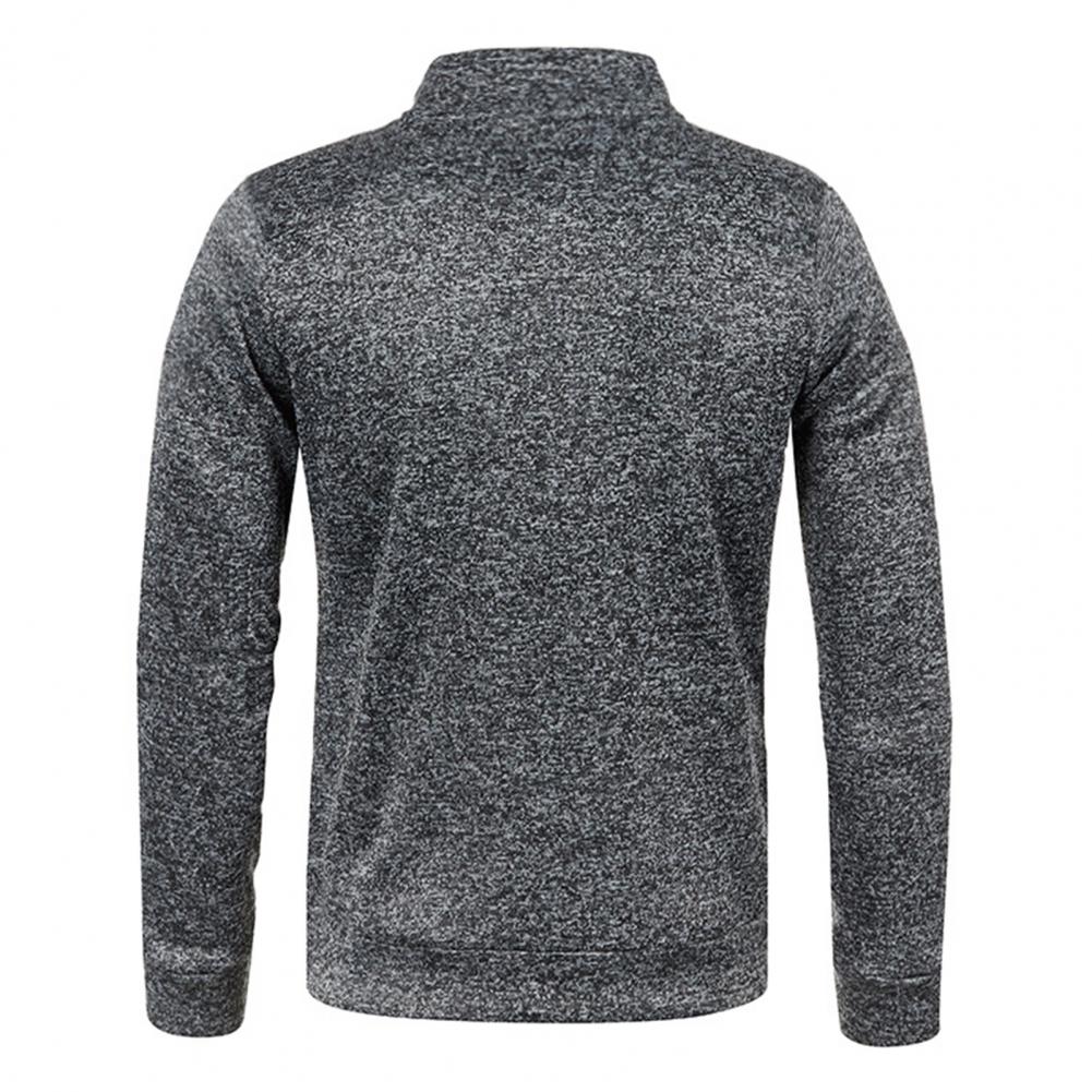 Stand Collar Long Sleeves Pockets Zipper Placket Sweatshirt Coat Men Spring Autumn Solid Color Plus Size Sport Outerwear
