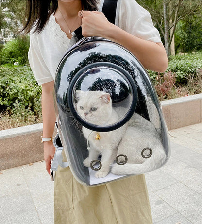 Sac de Transport pour animaux de compagnie, sacs à dos spatiaux pour animaux de compagnie, respirant, Portable, Transparent, pour chiot et chien, sacs à capsules spatiales