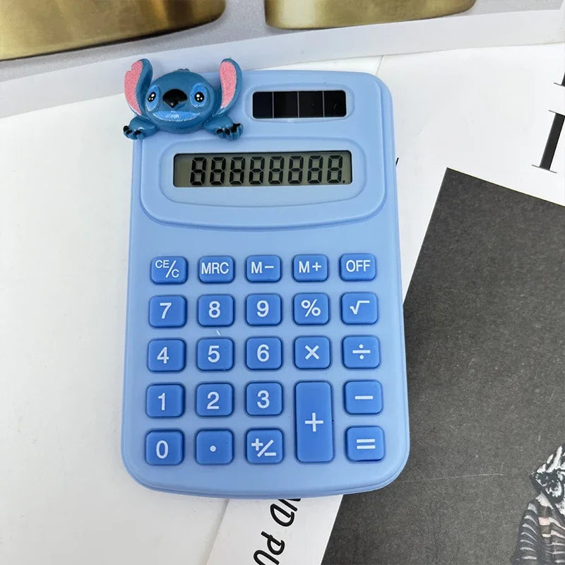 Stitch Cartoon Calculator Kawaii Powered Math Tool 8-Digit Display Portable Children Office Student Learning Device 2025Hot Sale