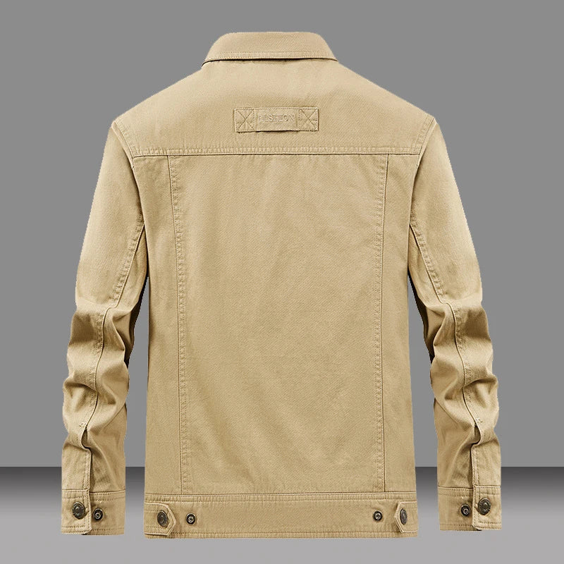 Vestes en coton pour hommes, tendance, printemps-automne, vêtements d'extérieur, coupe-vent, col rabattu, vestes tactiques, 5XL