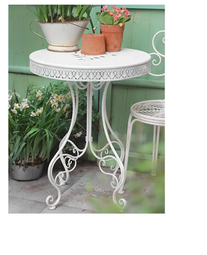 Table d'extérieur en fer européen, balcon de cour, table de terrasse, conception de dentelle, meubles de jardin, décoration de la maison, petite table basse