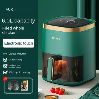 220V AUX Air Fryer and Oven Combo: Multifunctional, Fully Automatic, No Oil Technology, Easy-to-clean AB