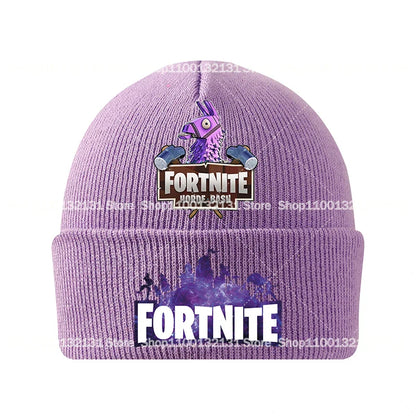 Bonnet tricoté Fortnites Chapeau de dessin animé Jeu Forteresse Nuit Casque Enfant Automne Hiver Bonnets en Laine Chapeau Anime Cadeau Anniversaire Enfant Nouveau
