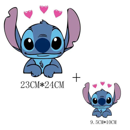 Cute Stitch MINISO Lilo & Stitch Heat Transfer Stickers Iron-on Transfers For Clothing Thermoadhesive Adhesive Patches Kawaii