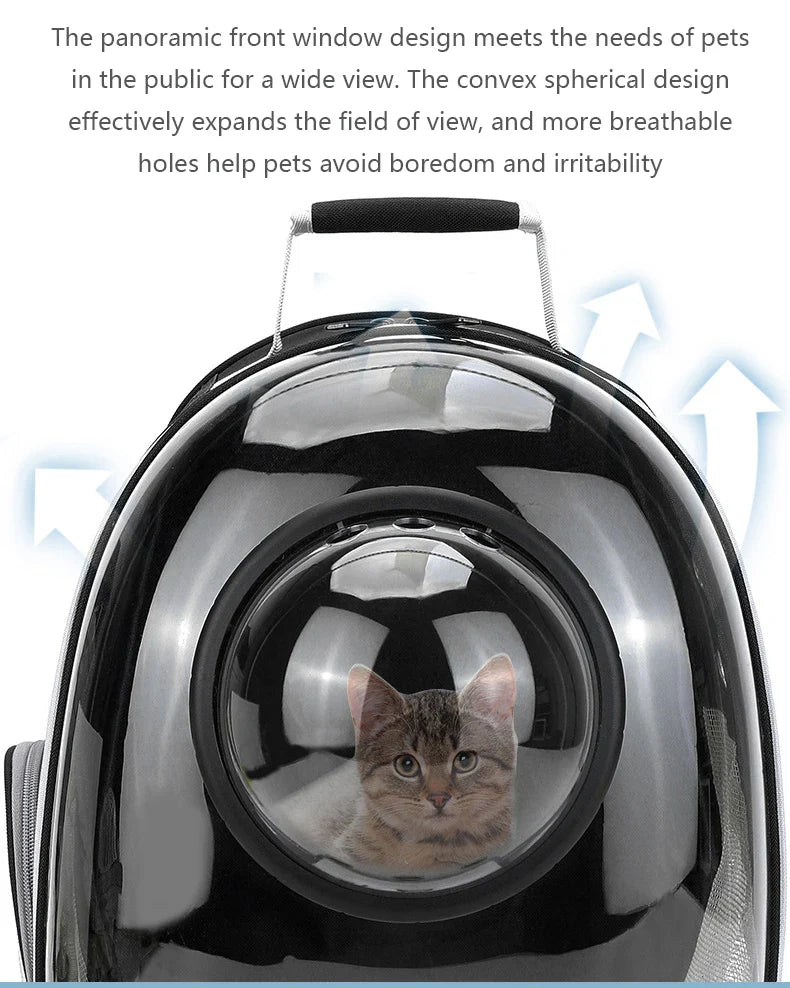Sac de Transport pour animaux de compagnie, sacs à dos spatiaux pour animaux de compagnie, respirant, Portable, Transparent, pour chiot et chien, sacs à capsules spatiales