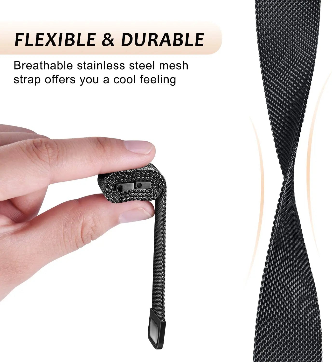 Milanese Loop strap for Fitbit versa 4 3 Band Sense/Lite Magnetic watchband correa Stainless Steel metal Bracelet Fitbit versa 2