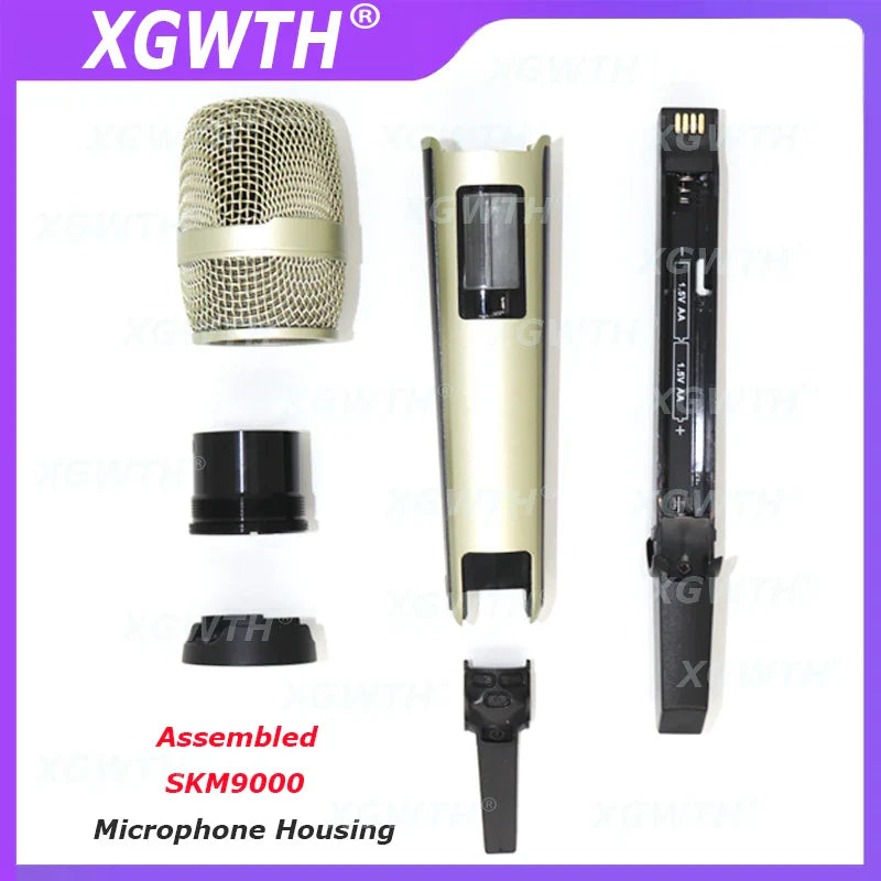 Réparation de remplacement pour Microphone portable sans fil UHF, couvercle SKM9000, boîtier de micro, Tube à tête sphérique en maille, accessoires de corps