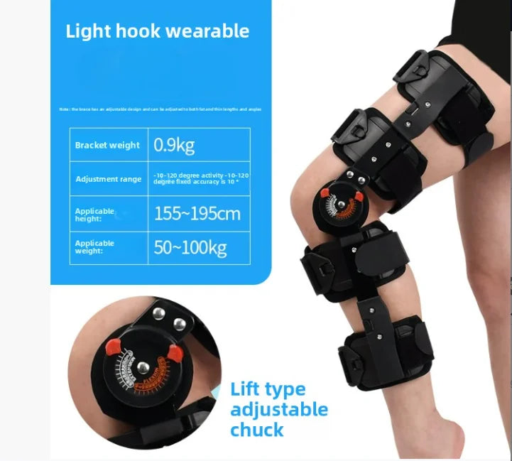 Support de fixation réglable des articulations du genou, pour la fracture des jambes, la fracture des os du genou, protection du genou pour la rééducation du ménisque