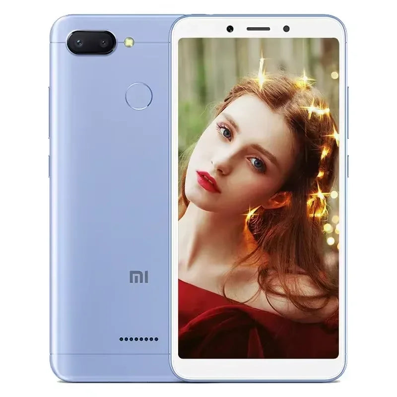 Original Xiaomi Redmi 6 4GB 64GB 13000mAh 6,6 pouces cellulaire googleplay Empreinte digitale Octa-core Rom Global Smartphone 4G