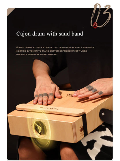 Hluru tambour Cajon en bois pour Trave boîte Portable tambour tambour à main tambour de Bango Instrument de musique