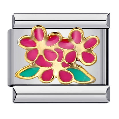 Y2k Colour Four Seasons Spring Summer Autumn Winter Italian Charms Link Fit 9mm Stainless Steel Bracelet Making DIY Jewelry